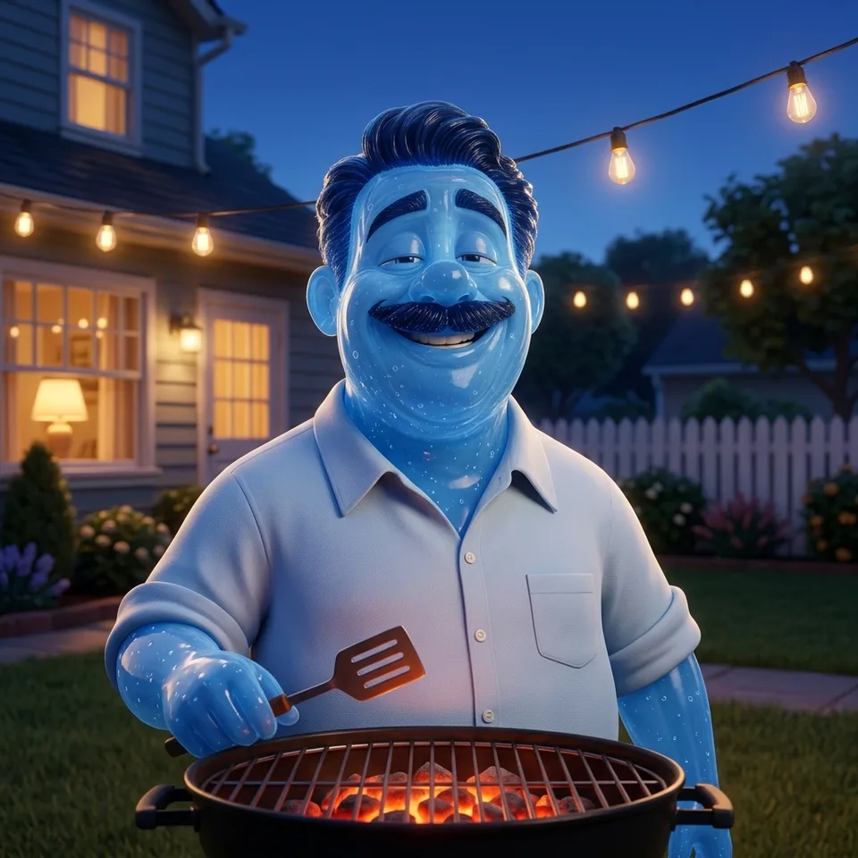 Evening at the backyard grill with energy left over