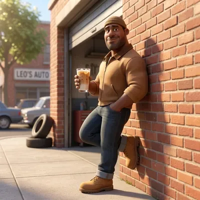 Customer on the pier with a takeaway cup of RYZE