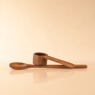 Acacia wood spoon and scoop